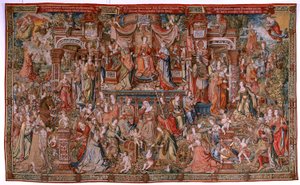 Flemish tapestry. Series The Honours; Prudence. Seventh tapestry in the series. Model Cartoonists from the circle of Bernard van Orley and Jan Gossaert (Mabuse). Manufacture Pieter van Aelst, Brussels. Ca 1550. by Bernard van Orley