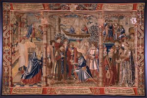 Series The Legend of the Madonna of the Sablon. The statue of the Madonna comes to the church of Sablon. by Bernard van Orley