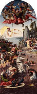 Moses Parting the Red Sea in the Presence of Saint Michael by Bernard van Orley