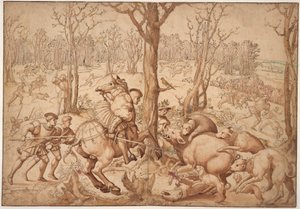 The Wild Boar Hunt by Bernard van Orley