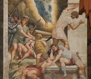 Resurrection, 1529 (detail) by Bernardino Gatti