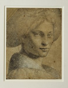 Portrait of a Woman Wearing a Turban, Three-Quarter View to the Right by Bernardino (attr. to) Luini