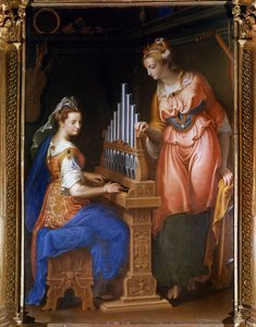 St. Cecile Playing the Organ and St. Catherine