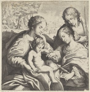 The Mystic Marriage of Saint Catherine by Bernardino Capitelli