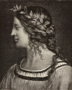 Marriage of Virgin, engraving from detail of fresco by Bernardino Luini in Saronno Sanctuary, Italy