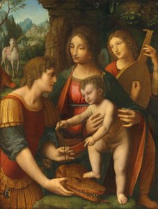 The Madonna and Child with Saint George and an Angel by Bernardino Luini