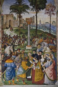 The Meeting of Frederic III by Bernardino di Betto Pinturicchio