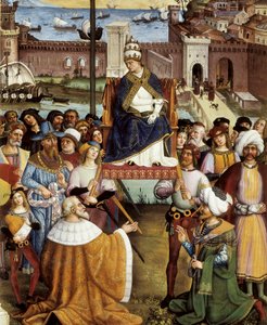 Pope Pius II blessing the fleets before leaving Ancona for the Holy Land on 15th of August 1464 (detail) by Bernardino di Betto Pinturicchio