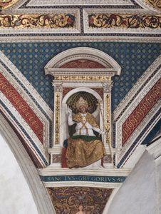 St Gregory the Great (detail) by Bernardino di Betto Pinturicchio