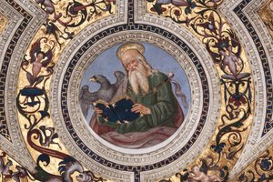 St John the Evangelist (detail) by Bernardino di Betto Pinturicchio