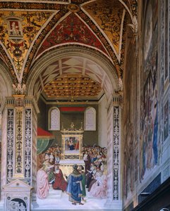 Stories of Pius II: Piccolomini Elected Cardinal by Bernardino di Betto Pinturicchio