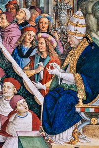 The Piccolomini Library, south west wall: Pius II presides over the Diet of Mantua by Bernardino di Betto Pinturicchio