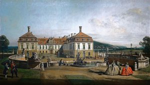 The Imperial Pleasure Palace Schloss Hof, Ehrenhof Side by Bernardo Bellotto