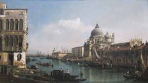 View of the Grand Canal: Santa Maria della Salute and the Dogana from Campo Santa Maria Zobenigo by Bernardo Bellotto