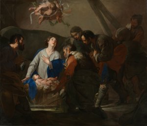The Adoration of the Shepherds, circa 1650 by Bernardo Cavallino