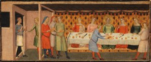 Wedding Feast of St. Cecilia by Bernardo Daddi