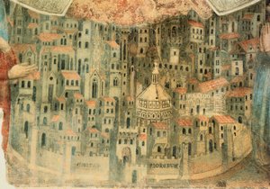 View of Florence (detail) by Bernardo Daddi