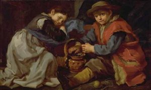 A Girl and a Boy with a Brazier