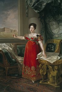 Maria Isabel of Portugal in front of the Prado Museum