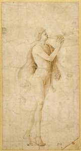 A Satyr Playing an Aulos by Bernardo Parentino