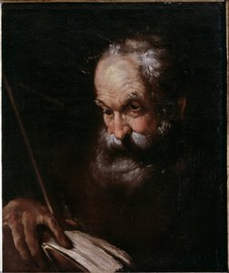 Portrait of Old Man with a Book by Bernardo Strozzi