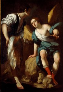 The Young Tobie and the Archangel Raphael by Bernardo Strozzi