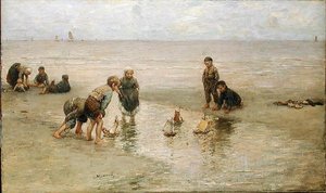 The Regatta by Bernardus Johannes Blommers or Bloomers