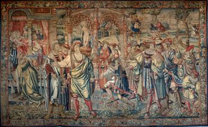 Cycle of Oedipus: Laios consults the oracle of Delphi by Bernart van (attr. to) Orley