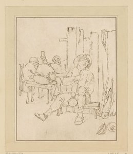 Drunken Farmer in Tavern by Bernhard Schreuder