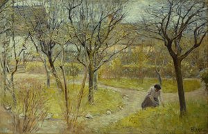 Spring Day in the Garden by Bertha Wegmann