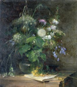 Wild Flowers in a Glass Vase