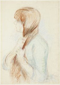 Girl Plaiting her Hair by Berthe Morisot