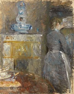 In the Dining Room (1880) by Berthe Morisot