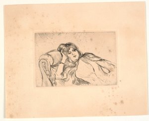 Woman Lying on a Sofa (Jeanne-Marie) by Berthe Morisot