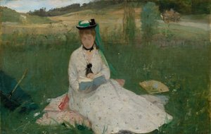 Reading, 1873 by Berthe Morisot
