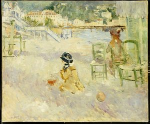 The Beach at Nice by Berthe Morisot