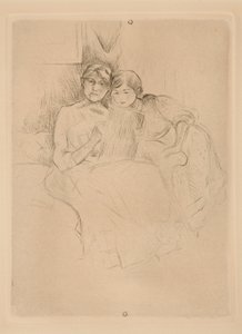 The Drawing Lesson: Berthe Morisot and Her Daughter by Berthe Morisot