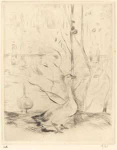 Walk in the Boulogne Wood by Berthe Morisot