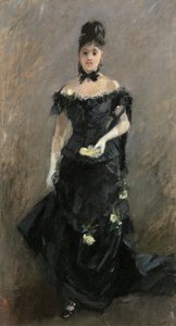 Woman in Black or Before the Theatre by Berthe Morisot