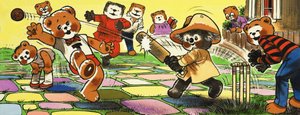 Teddy Bears Playing Cricket