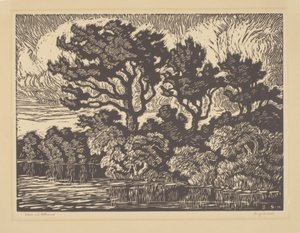 Willow and Cottonwood, about 1931 by Birger Sandzen