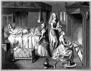 The New-Born Child, 15th Century 1849 by Bisson and Cottard