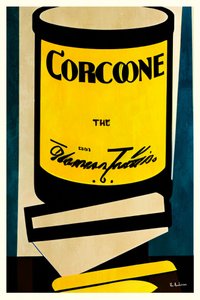 Retro Yellow Can Label