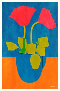 Vibrant Poppies in Vase