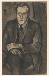 Portrait of J.W. Bijl, Seated with Hands on Knees by Bob Hanf (signed by artist)