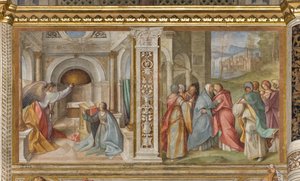 Central Nave, Third North Span, Annunciation, Visitation, Boccaccio Boccaccino 1516-17 by Boccaccio Boccaccino