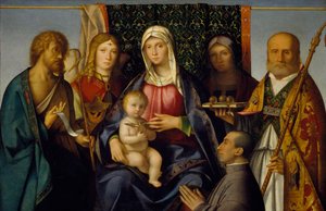 Virgin and Child with Saints and a Donor by Boccaccio Boccaccino