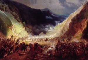Battle at the Rotenturm canyon, 1871