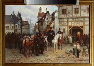 General Blucher with the Cossacks in Bautzen by Bogdan Willewalde