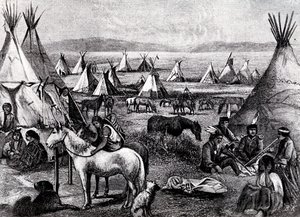 Navajo Indian encampment